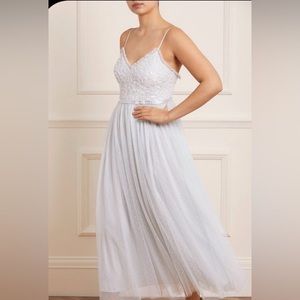 Needle & Thread Light Blue Cami Ankle Dress